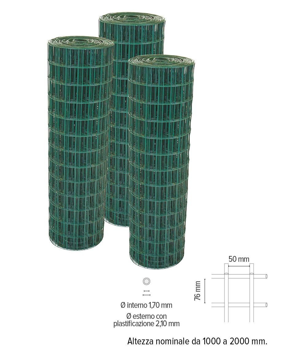 Defim plast - info tecniche rotolo rete plastificata