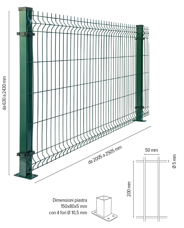 Recintha N/L - info tecniche recinzioni in rete elettrosaldata