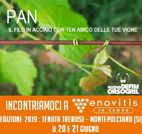 PAN, il filo per vigneti in corten rinnova l' appuntamento a Enovitis in Campo 2019 