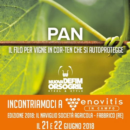 PAN l'unico filo per vigneti in COR-TEN