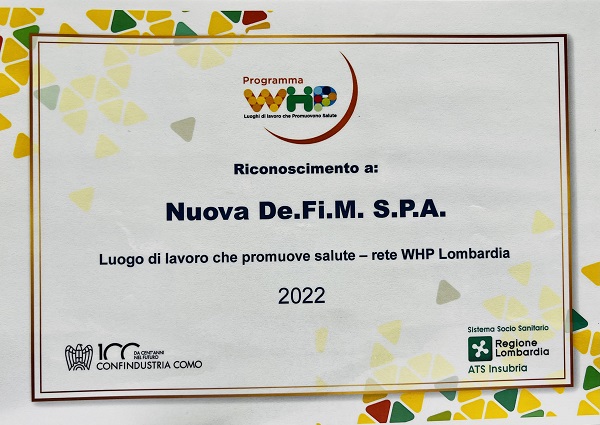 Nuova Defim SpA | Luogo di lavoro che promuove salute - rete WHP Lombardia