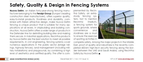 Safety, Quality & design in Fencing systems